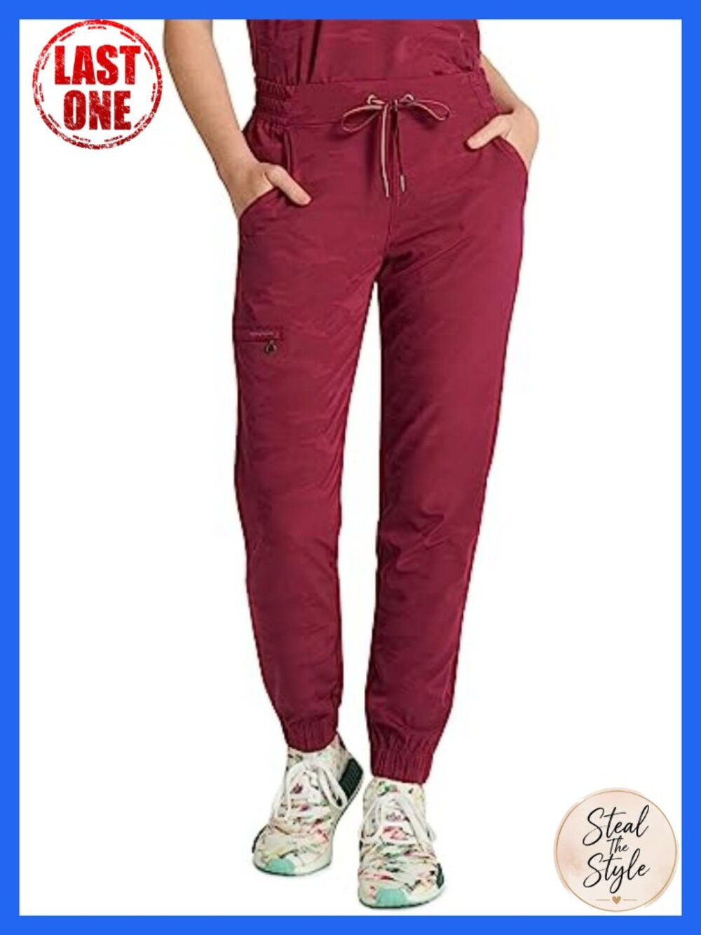 Scrub Jogger Pants 5 Pockets Stretch Drawstring